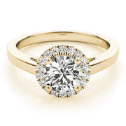 18K Yellow Gold 1 1/8 ct tw Halo Diamond Engagement Ring