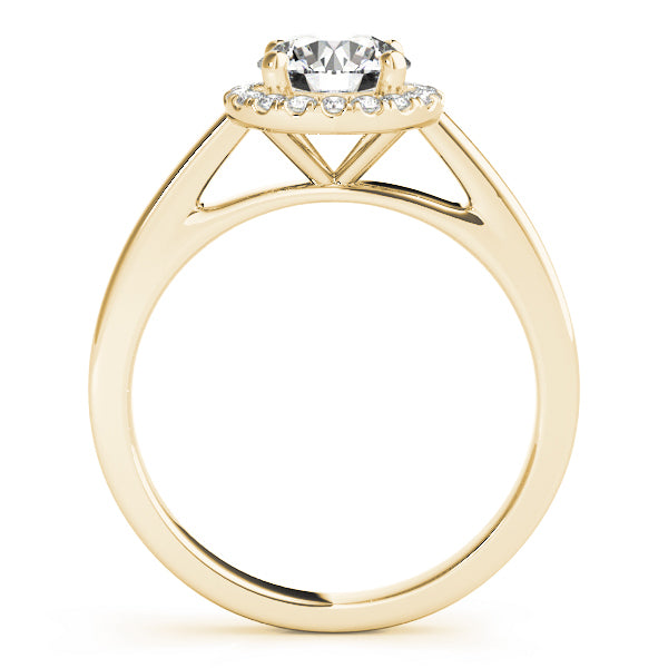 14K Yellow Gold 1 1/8 ct tw Halo Diamond Engagement Ring