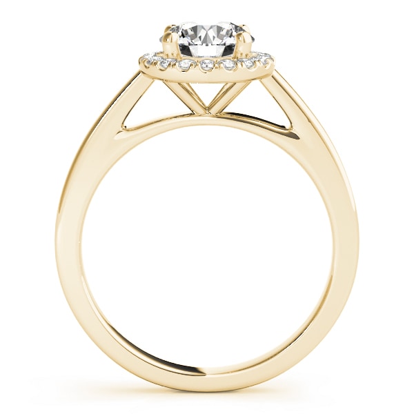 18K Yellow Gold 1 1/8 ct tw Halo Diamond Engagement Ring