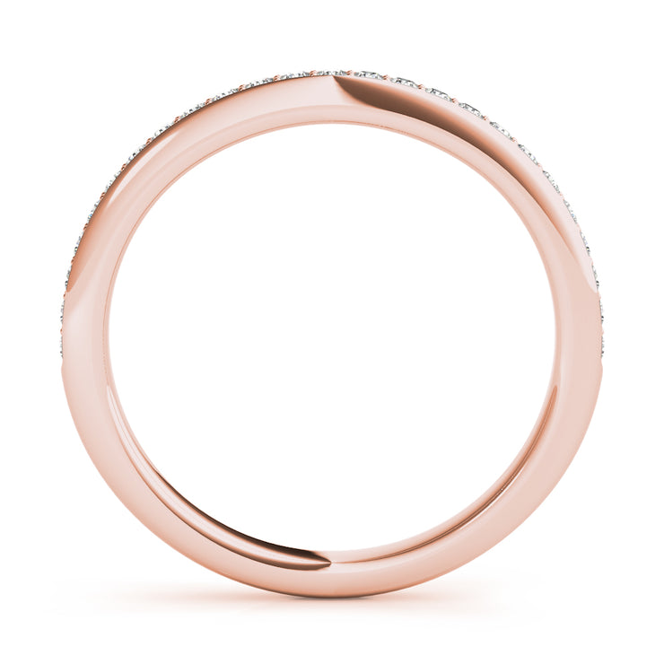 Rose Gold 1/6 CT Diamond Wedding Band