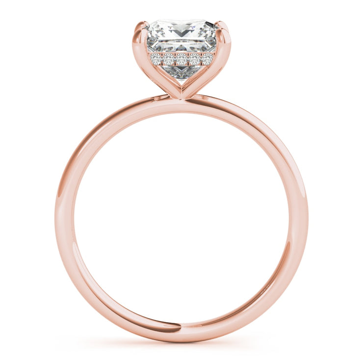 18K Rose Gold 5/8 ct tw Halo Diamond Engagement Ring