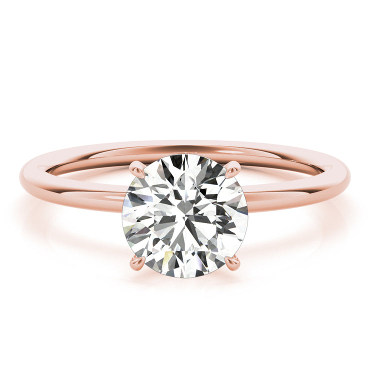 18K Rose Gold 1 ct tw Halo Diamond Engagement Ring