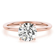 14K Rose Gold 1 ct tw Halo Diamond Engagement Ring