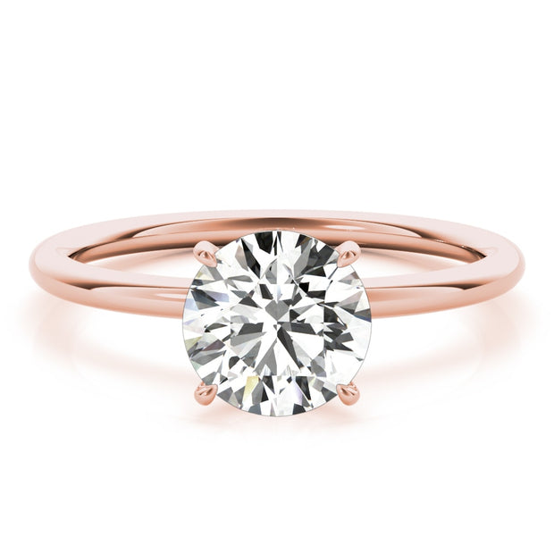 14K Rose Gold 1 ct tw Halo Diamond Engagement Ring