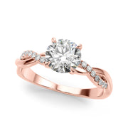 18K Rose Gold 1 ct tw Fashion Diamond Engagement Ring
