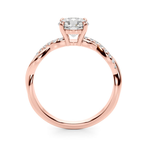 14K Rose Gold 1 ct tw Fashion Diamond Engagement Ring