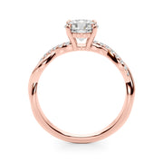 18K Rose Gold 1 ct tw Fashion Diamond Engagement Ring