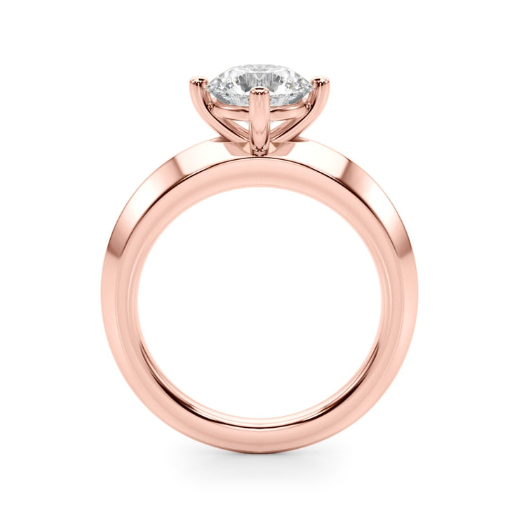 18K Rose Gold 1 ct tw Solitaire Diamond Engagement Ring