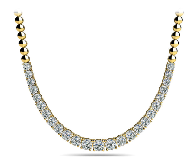18K Yellow Gold Fashion Diamond Necklace