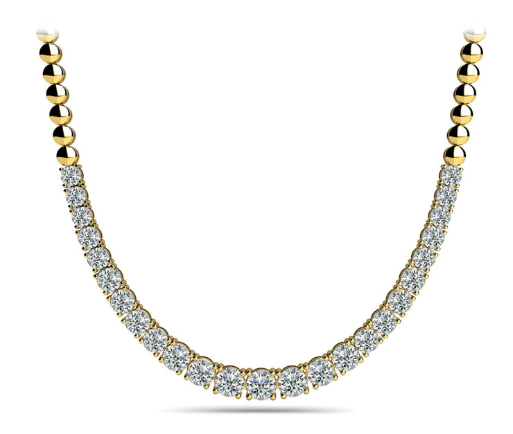 18K Yellow Gold Fashion Diamond Necklace