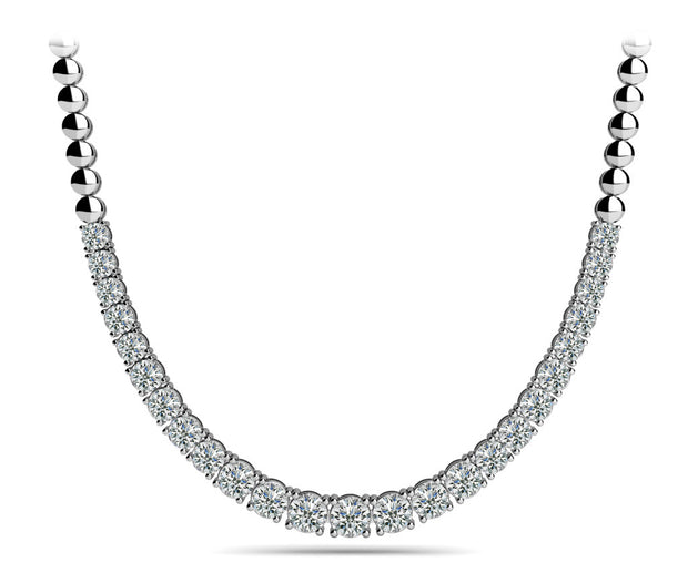 14K White Gold Fashion Diamond Necklace