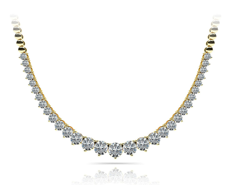 18K Yellow Gold Fashion Diamond Necklace