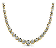 18K Yellow Gold 10 ct tw Fashion Diamond Necklace