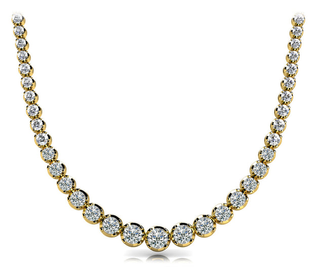 18K Yellow Gold 10 ct tw Fashion Diamond Necklace