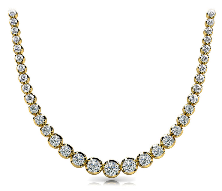 18K Yellow Gold 10 ct tw Fashion Diamond Necklace