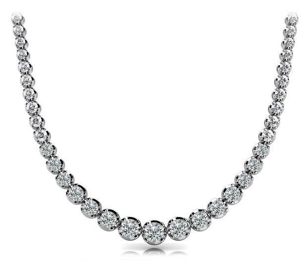 Platinum 10 ct tw Fashion Diamond Necklace