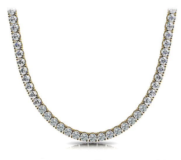 18K Yellow Gold 13 7/8 ct tw Fashion Diamond Necklace