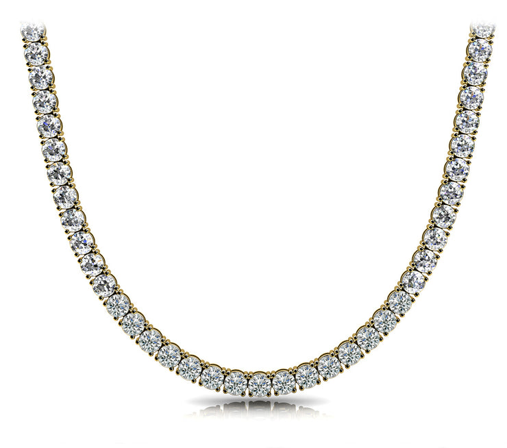 14K Yellow Gold 13 7/8 ct tw Fashion Diamond Necklace