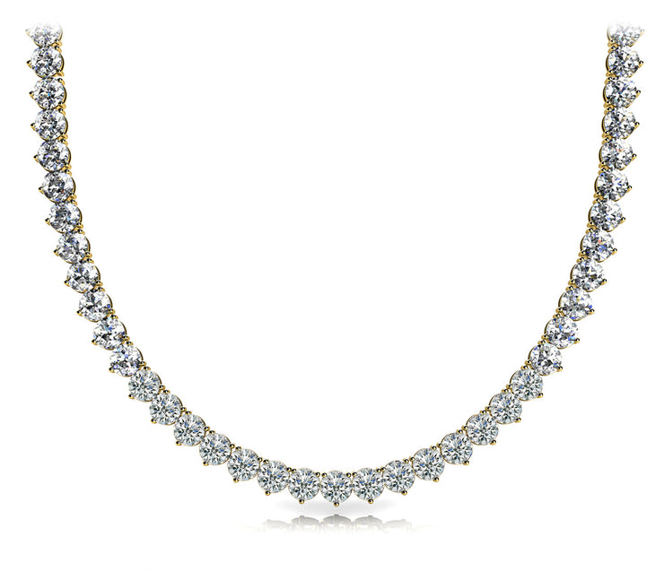 18K Yellow Gold 10 1/3 ct tw Fashion Diamond Necklace