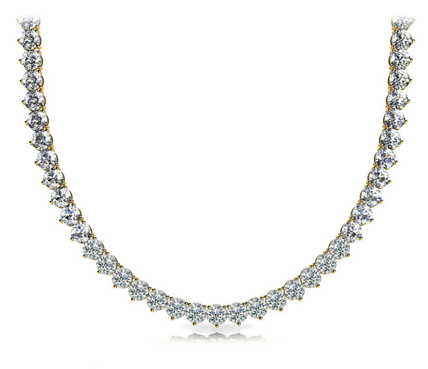 18K Yellow Gold 10 1/3 ct tw Fashion Diamond Necklace