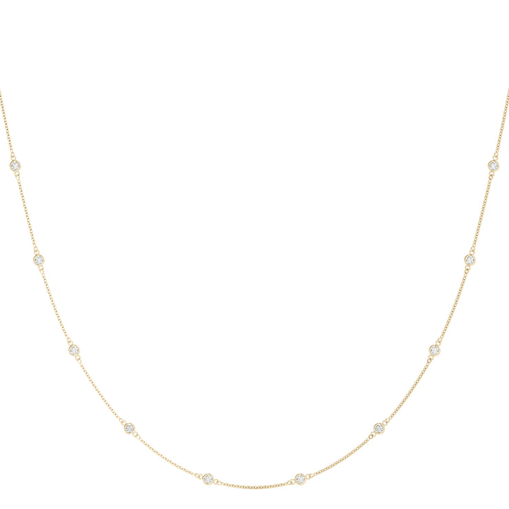 14K Yellow Gold 1 ct tw Fashion Diamond Necklace