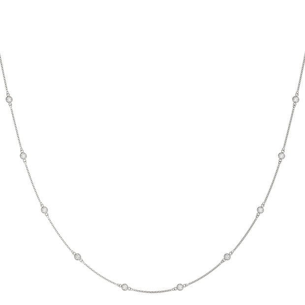 14K White Gold 1 ct tw Fashion Diamond Necklace