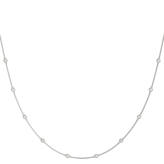 14K White Gold 1 ct tw Fashion Diamond Necklace