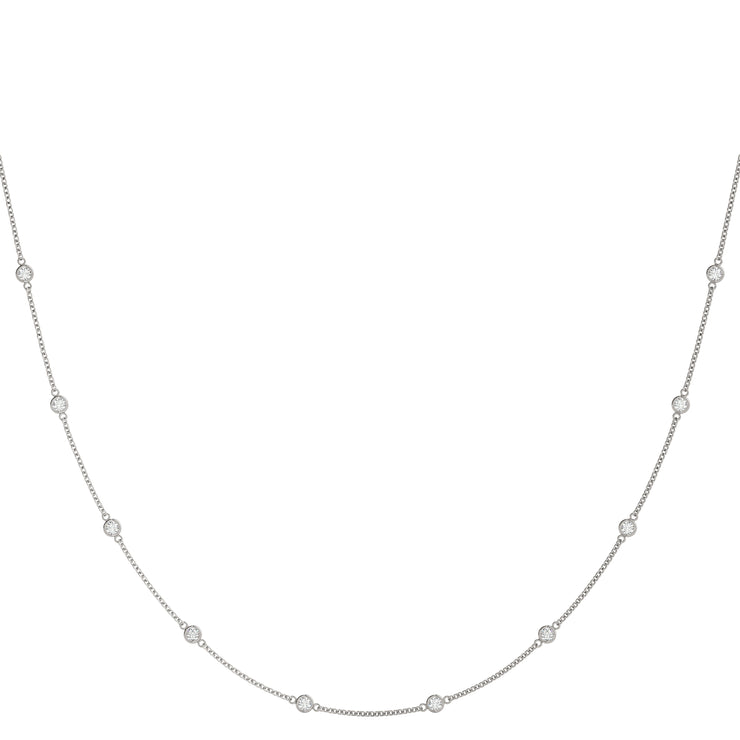 14K White Gold 1 ct tw Fashion Diamond Necklace