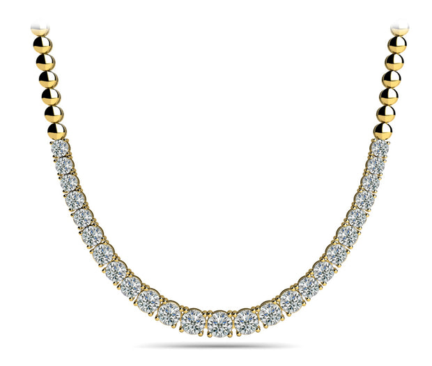 18K Yellow Gold 2 ct tw Fashion Diamond Necklace