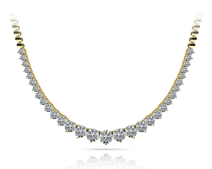 18K Yellow Gold 2 ct tw Fashion Diamond Necklace