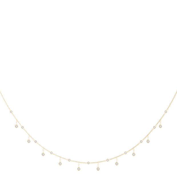 18K Yellow Gold 1 1/3 ct tw Fashion Diamond Necklace