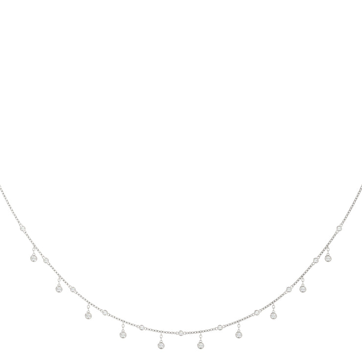14K White Gold 1 1/3 ct tw Fashion Diamond Necklace