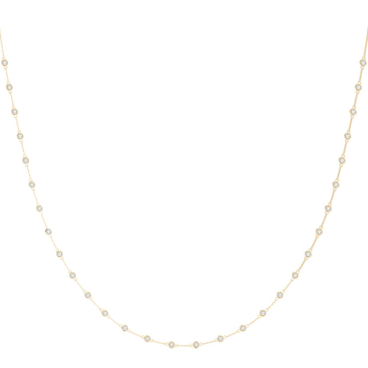14K Yellow Gold 1 1/5 ct tw Fashion Diamond Necklace