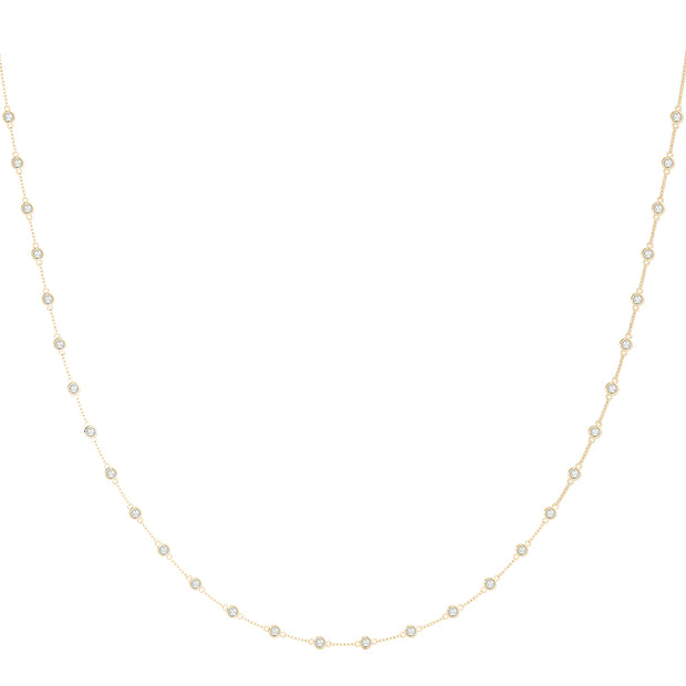 14K Yellow Gold 1 1/5 ct tw Fashion Diamond Necklace