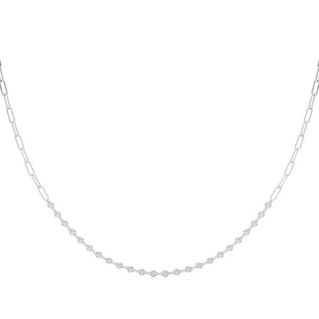 14K White Gold 7/8 ct tw New Style Diamond Necklace