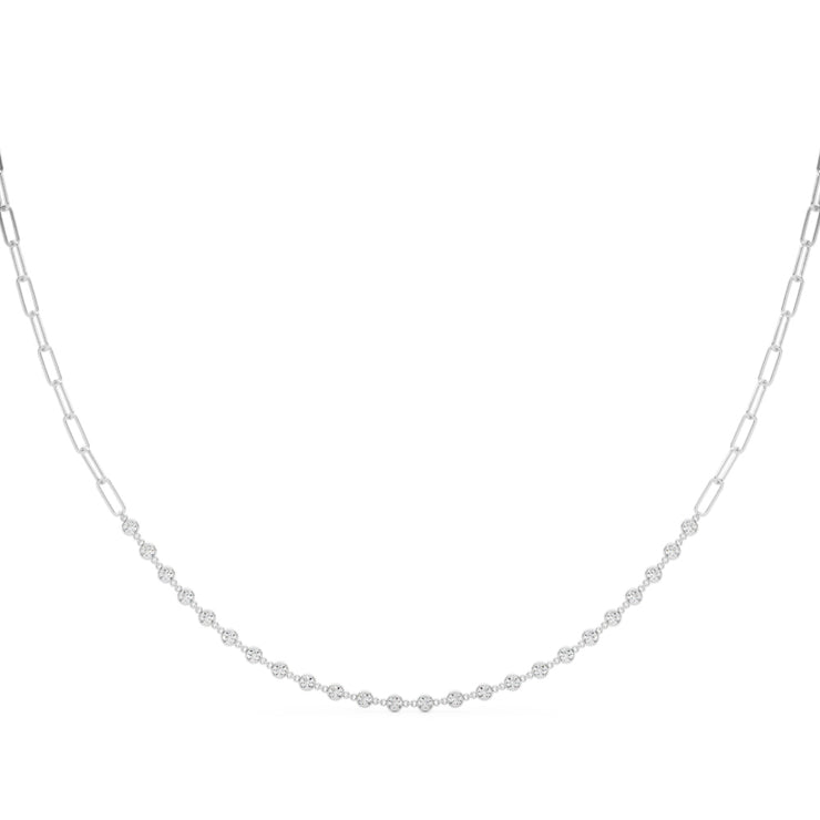 18K White Gold 7/8 ct tw New Style Diamond Necklace