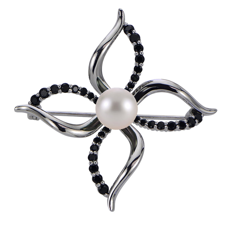 Sterling Silver Freshwater Pearl Brooch