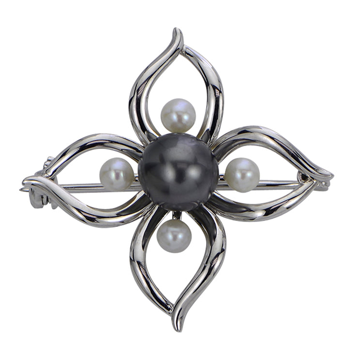 Sterling Silver Freshwater Pearl Brooch