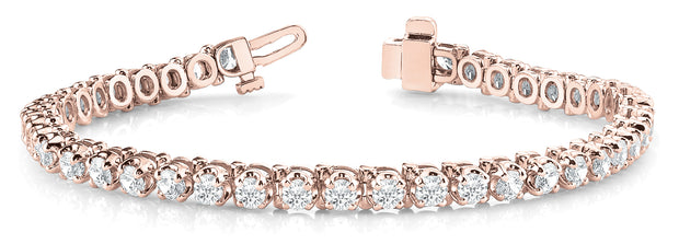 14K Rose Gold 3/4 ct tw Fashion Diamond Bracelet