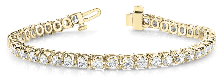 14K Yellow Gold 3/4 ct tw Fashion Diamond Bracelet