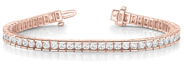 14K Rose Gold 10 1/2 ct tw Fashion Diamond Bracelet