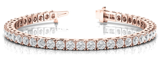 14K Rose Gold 1 1/2 ct tw Fashion Diamond Bracelet