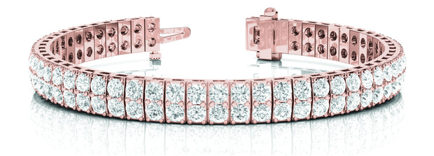 18K Rose Gold 15 ct tw Fashion Diamond Bracelet