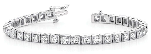 18K White Gold 1 ct tw Fashion Diamond Bracelet
