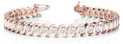 14K Rose Gold 3/4 ct tw Fashion Diamond Bracelet