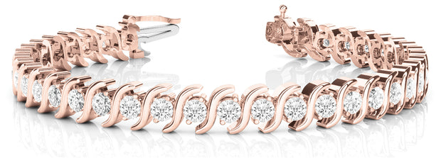 14K Rose Gold 3/4 ct tw Fashion Diamond Bracelet