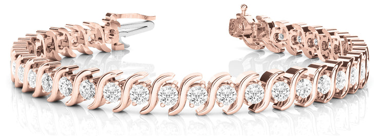 14K Rose Gold 3/4 ct tw Fashion Diamond Bracelet