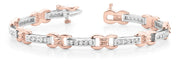 14K Rose Gold 1 ct tw Fashion Diamond Bracelet