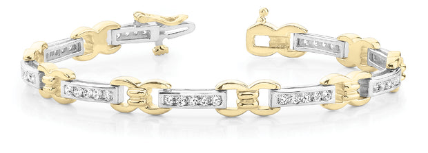 18K Yellow Gold 1 ct tw Fashion Diamond Bracelet