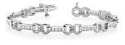 18K White Gold 1 ct tw Fashion Diamond Bracelet